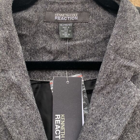 Take 50% OFF- Kenneth Cole Charcoal Gray Vest with Black Trim, Size-XL - Picture 4 of 8